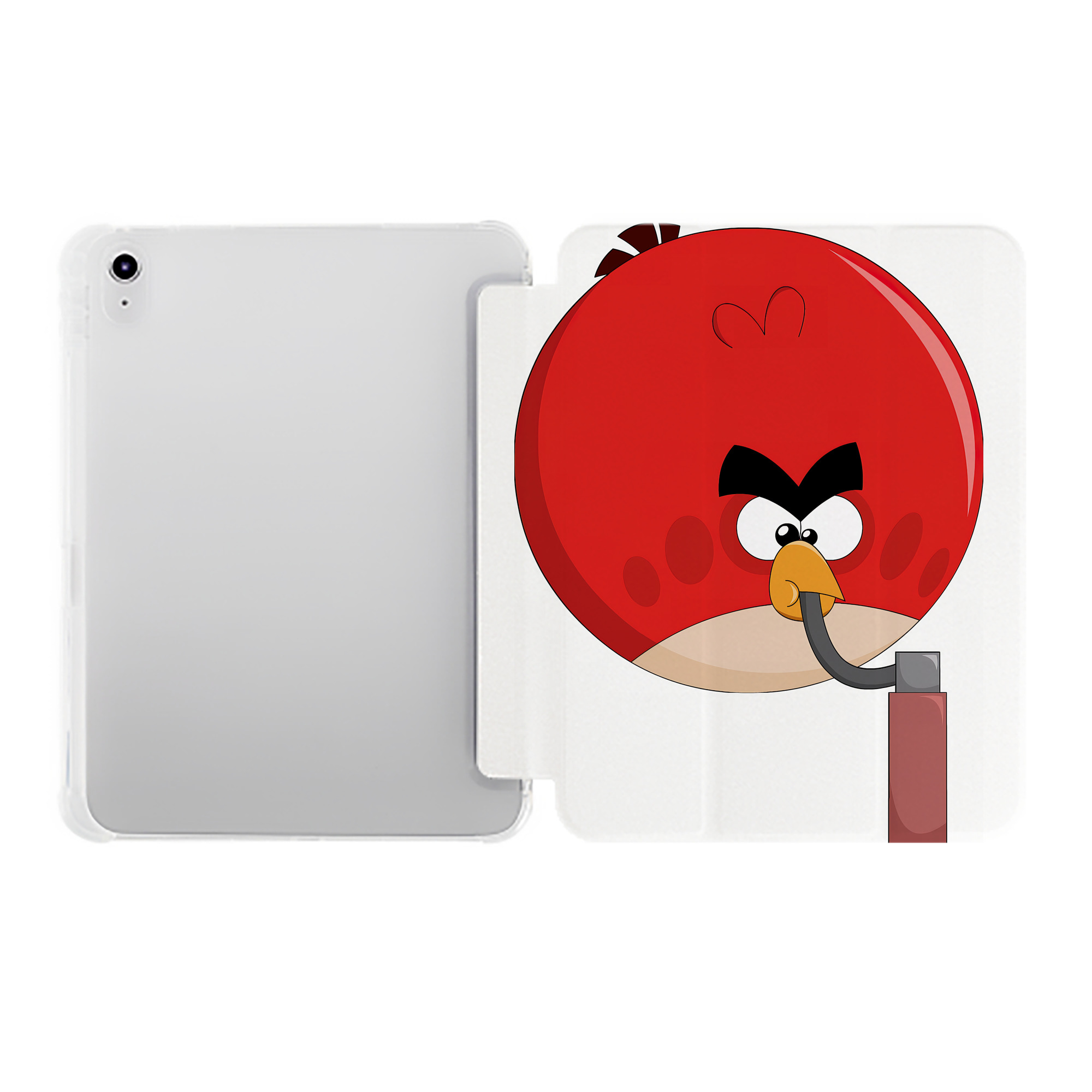 （画像用） Angry Birds アングリーバード IPad ケース ペン収納付き 三つ折りスタンド PUレザー×シリコン 対応機種9.5/10.5/10.9インチ